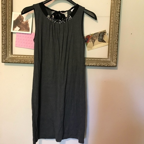 Loft gray knit sleeveless knit dress size small - Picture 2 of 8